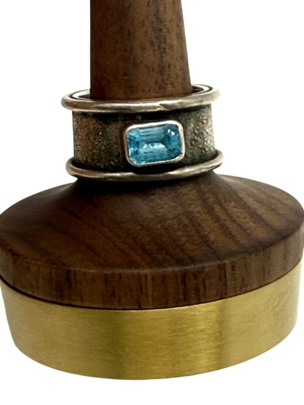 Elgin Tom El Tom Sterling Silver Topaz Ring Navajo Artisan 9.4g Women's Size 7.5